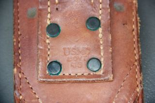 Wwii U.  S.  M.  C.  Bolo Leather Scabbard 1945