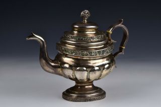 19th Century American Coin Silver Teapot By Baldwin Gardiner Of Philadelphia