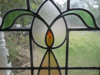 PLA - M - 137 Older Leaded Stain Glass Window F/England Reframed 9