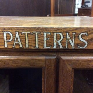 Rare Oak Pattern Cabinet “McCall Patterns” Country Store 57” Tall 5