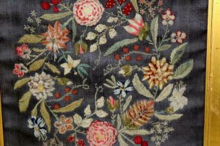 AN EXTREMELY FINE 19TH C FLORAL AND FRUIT STUMPWORK NEEDLEWORK THEOREM 4