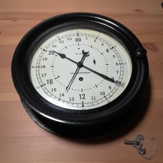 U.  S.  Government 24 Hour Naval Clock Made By M.  Low Jewel Co.  Nyc