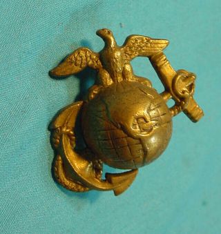 Early Wwi Era Us Marine Corps Ega Eagle Globe Anchor Screwback Hat Insignia Usmc