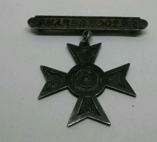 Named Ww1 Usmc Marine Corps Sharpshooters Badge 1917 Sterling Silver