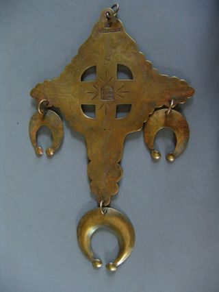 Large 7 1/2 " Fur Trade Brass Cross Marked Jk (john Kinzie) & Montreal