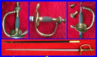 Early British Revolutionary War Small Sword Or Spadroon W Scabbard Nr
