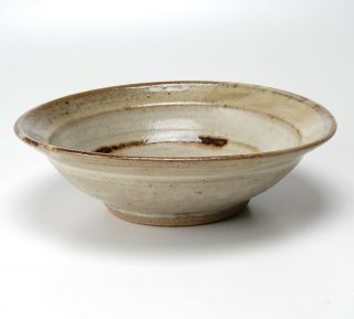 EB187 Japanese Vintage Mashiko Ware Ceramic Shallow Bowl by Shoji Hamada 2