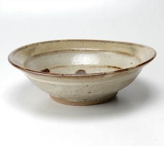EB187 Japanese Vintage Mashiko Ware Ceramic Shallow Bowl by Shoji Hamada 3