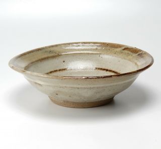 EB187 Japanese Vintage Mashiko Ware Ceramic Shallow Bowl by Shoji Hamada 4