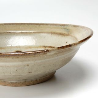 EB187 Japanese Vintage Mashiko Ware Ceramic Shallow Bowl by Shoji Hamada 9