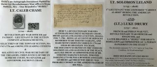 Revolutionary War Shays Rebellion Lieut French Indian Sutton Ma Document Signed