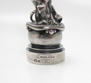 Rare Georg Jensen Sweden Figural Game Bird Sterling Silver Uncut Wax Seal 5