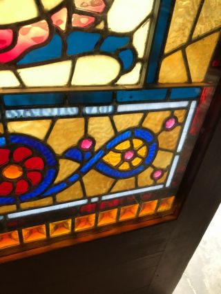 An 484 Jeweled Stained Glass Entrance Door With Serpent 35.  75 x 79 10