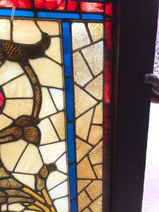 An 484 Jeweled Stained Glass Entrance Door With Serpent 35.  75 x 79 7