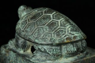 APR269 VERY RARE KOREAN GORYEO PERIOD TEMPLE BUDDHIST BRONZE SEAL TURTLE 2