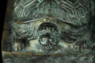 APR269 VERY RARE KOREAN GORYEO PERIOD TEMPLE BUDDHIST BRONZE SEAL TURTLE 4