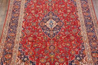 Vintage Traditional Floral Persian Area Rug Oriental Hand - Knotted Red Wool 10x13