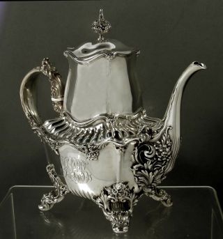 Whiting Sterling Silver Tea Set c1890 Charles Osborne Designer 3