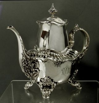 Whiting Sterling Silver Tea Set c1890 Charles Osborne Designer 6