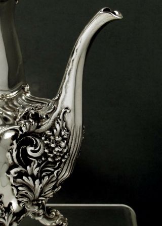Whiting Sterling Silver Tea Set c1890 Charles Osborne Designer 7