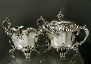 Whiting Sterling Silver Tea Set c1890 Charles Osborne Designer 9