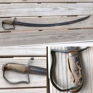 18th Century U.  S.  Revolutionary To War Of 1812 Sword With Markings Antique Relic