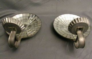 Pair Mirrored Tin Candle Wall Sconces Discolored mirrors Ca.  20 ' s or earlier 3