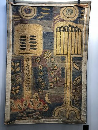Edward Fields Rug Special Religious Tapestry Vintage carpet rare showroom samle 10