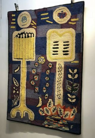 Edward Fields Rug Special Religious Tapestry Vintage carpet rare showroom samle 2