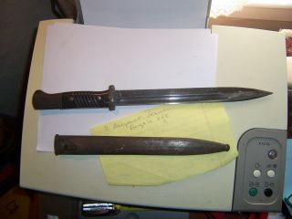 WWII German Bayonet Berg & Co 265 c in metal sheath 3