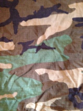 Woodland Camouflage US Army Button Up Long Sleeve Shirt W/ Patches Medium Short 11