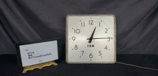 IBM Antique Metal Square Wall Clock - Vintage School & Industrial Clocks 11