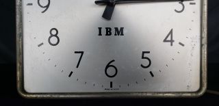 IBM Antique Metal Square Wall Clock - Vintage School & Industrial Clocks 2