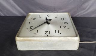 IBM Antique Metal Square Wall Clock - Vintage School & Industrial Clocks 5