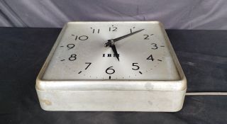 IBM Antique Metal Square Wall Clock - Vintage School & Industrial Clocks 7