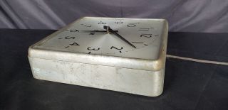 IBM Antique Metal Square Wall Clock - Vintage School & Industrial Clocks 8