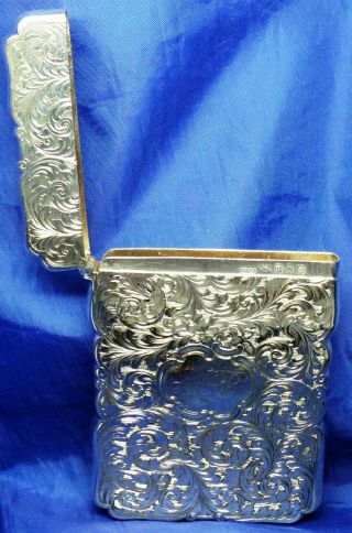 NATHANIEL MILLS SOLID SILVER FLIP TOP CALLING CARD CASE BIRMINGHAM 1850 5