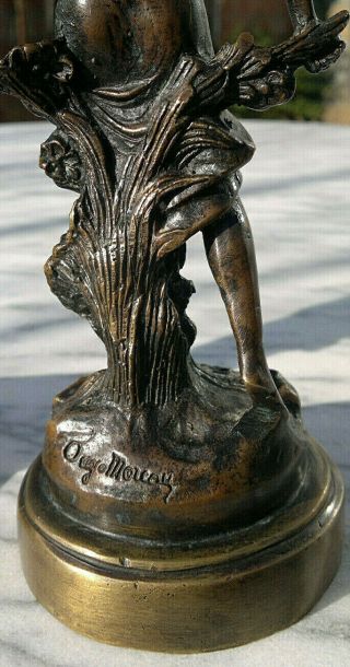 French Art Nouveau Bronze Fairies signed Aug Moreau Car Mascots? 7.  75 