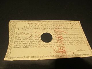 1781 CONNECTICUT REVOLUTIONARY WAR BOND SIGNED COL JOSHUA PORTER 4