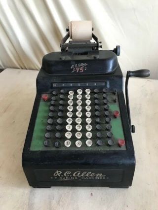 Vintage Rc Allen Adding Machine 75