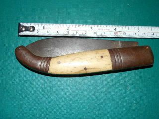 Revolutionary War Era Large 18th Century Pocket Clasp Knife 9 3/4 " Long