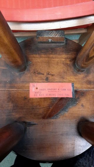 William Fetner Inc.  Mid - Century Pine Keyhole Tote Fireside Chair 6
