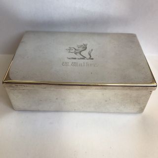 Antique Victorian Solid Silver Sandwich Box By James Dixon & Sons 1897 12.  5cm