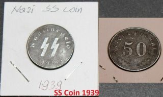 German Ww2 Ss Coin 1939