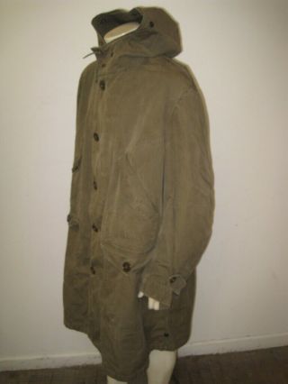 Vintage US M - 1947 M - 47 Army Winter Overcoat Parka Type Size XL 2