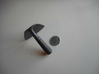 Antique Child ' s miniature Iron Dough Scraper.  Early Mini Iron Dough Hoe.  aafa 2