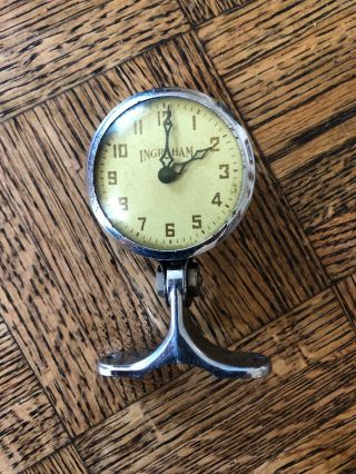Vintage Ingraham Stemwound Auto/cycle Clock Running