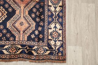 Old Semi Antique Nomadic Tribal Geometric Oriental Handmade Wool Lori Rug 4x7 6