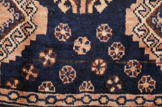 Old Semi Antique Nomadic Tribal Geometric Oriental Handmade Wool Lori Rug 4x7 7