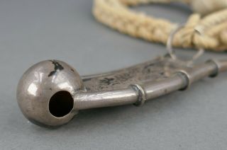 Antique Chinese Sterling Silver Boatswains Pipe Bosuns Call Maritime Whistle 12